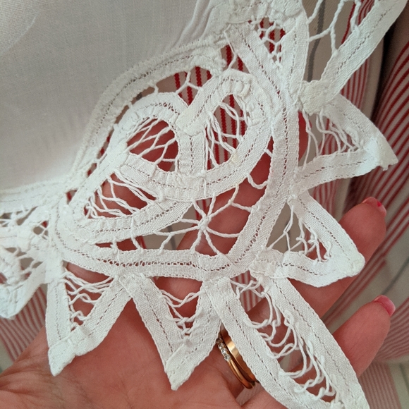 Vintage Battenburg Lace French Country Runner - Picture 3 of 4